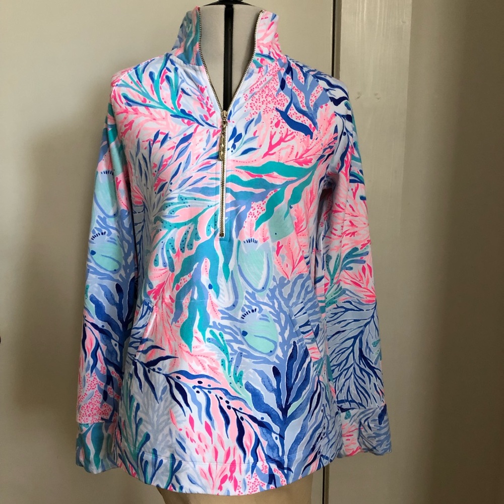EUC Kaleidoscope Coral Popover - XS